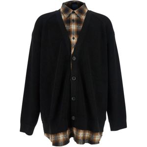 Juun.J, Heren, Truien, Zwart, Maat: S