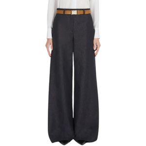 Max Mara, Dames, Broeken, Blauw, Maat: XS Katoen,
