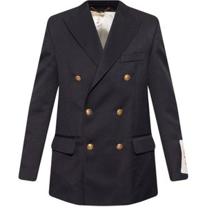 Golden Goose, Heren, Jassen, Blauw, Maat: M Wol,