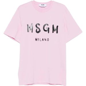 Msgm, Heren, Tops, Roze, Maat: S