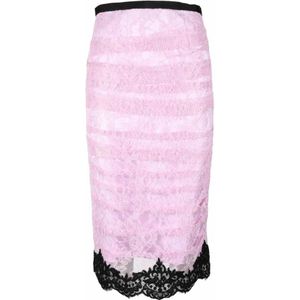 Anna Molinari, Dames, Rokken, Roze, Maat: L Viscose,