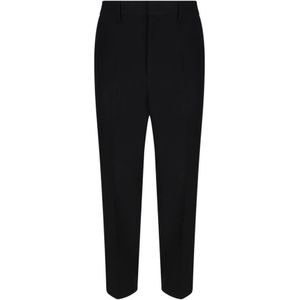 Jil Sander, Heren, Broeken, Zwart, Maat: XL Wol,