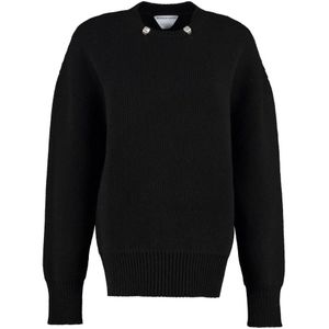 Bottega Veneta, Dames, Truien, Zwart, Maat: S Wol,