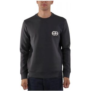 Emporio Armani, Heren, Sweatshirts & Hoodies, Zwart, Maat: L Katoen,