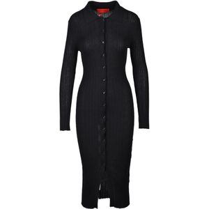 Wild Cashmere, Dames, Jurken, Zwart, Maat: XS Zijde,