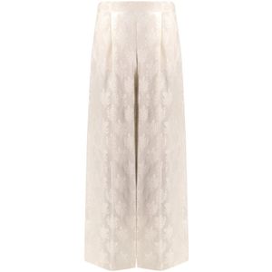 Fendi, Dames, Broeken, Wit, Maat: XS Zijde,