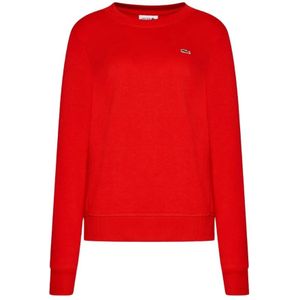 Lacoste, Dames, Sweatshirts & Hoodies, Rood, Maat: XL Katoen,
