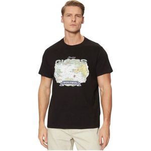 Guess, Heren, Tops, Zwart, Maat: S Katoen,