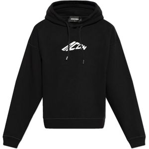 Dsquared2 - Hoodie met Logo - Zwart - Katoen