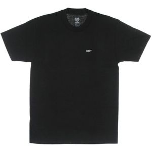 Obey, Heren, Tops, Zwart, Maat: S Katoen,