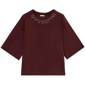 Oltre, Dames, Tops, Rood, Maat: S Viscose,