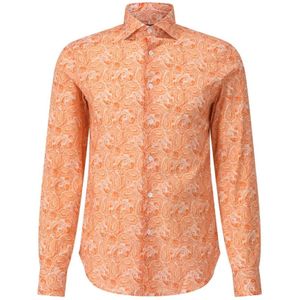 Fedeli, Heren, Overhemden, Oranje, Maat: L Katoen,