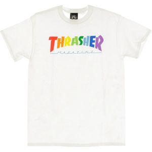 Thrasher, Heren, Tops, Wit, Maat: XL Katoen,