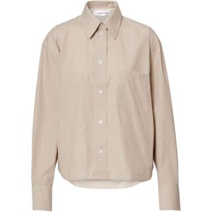 Victoria Beckham, Dames, Blouses & Shirts, Beige, Maat: S