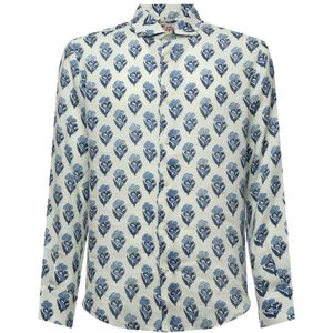 MC2 Saint Barth, Heren, Overhemden, Veelkleurig, Maat: S Linnen,