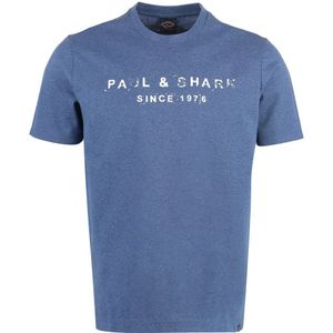 Paul & Shark, Heren, Tops, Blauw, Maat: L Katoen,