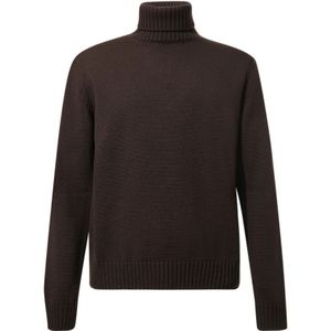 Zanone, Heren, Truien, Bruin, Maat: 2XL Wol,