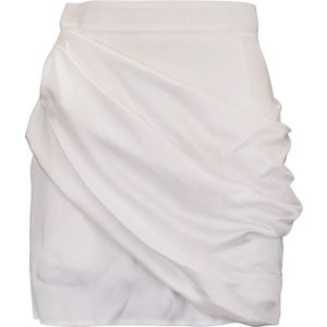 Elisabetta Franchi, Dames, Rokken, Wit, Maat: S Zijde,