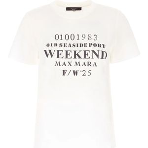 Weekend Max Mara, Dames, Tops, Wit, Maat: M Katoen,