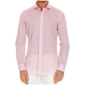 Barba, Heren, Overhemden, Roze, Maat: M Katoen,