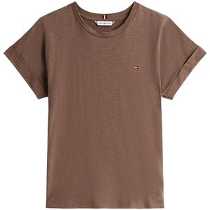 Tommy Hilfiger, Dames, Tops, Bruin, Maat: L Katoen,