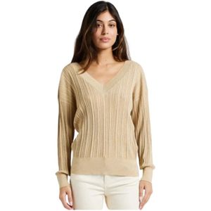 Liu Jo, Dames, Truien, Beige, Maat: M Viscose,