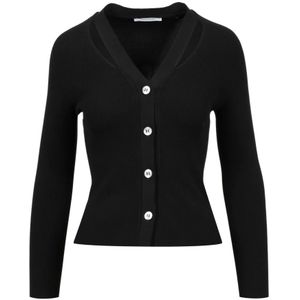 Gran Sasso, Dames, Truien, Zwart, Maat: M Katoen,