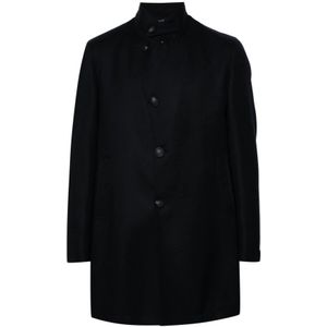 Tagliatore, Heren, Mantels, Blauw, Maat: M Wol,