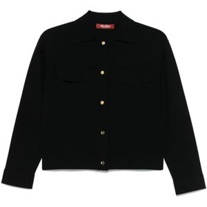 Max Mara Studio, Dames, Jassen, Zwart, Maat: S