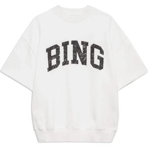 Anine Bing - Jay T-shirt - Wit - Katoen - Korte Mouwen