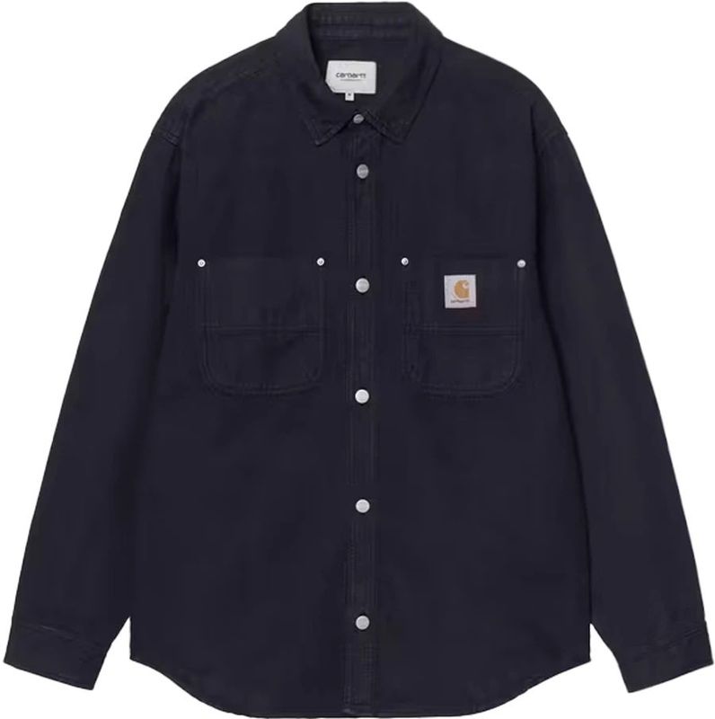 Carhartt Wip, Heren, Overhemden, Blauw, Maat: S