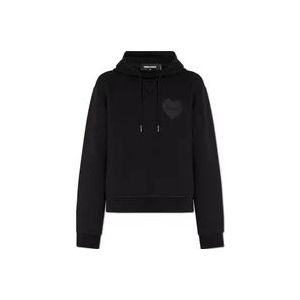 Dsquared2 Hoodie met logo , Black , Dames , Maat: S