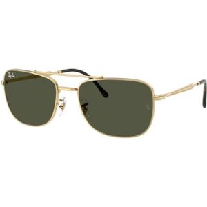 Ray-Ban - RB3755 - Zonnebril - Goudkleur - Metalen Frame - Groene Lenzen