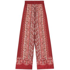 La DoubleJ, Dames, Broeken, Rood, Maat: S Zijde,