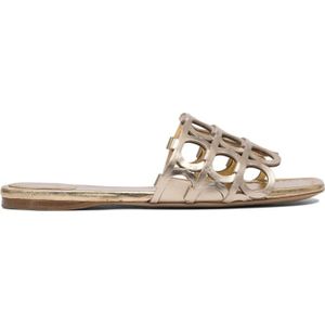 Ferragamo, Dames, Schoenen, Geel, Maat: 35 1/2 EU Leer,