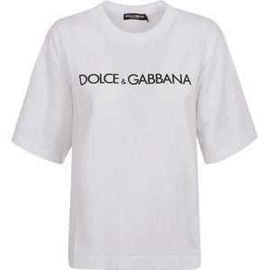 Dolce & Gabbana - T-shirt - Wit - Dames - 100% Katoen