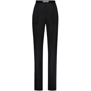 Tom Ford, Dames, Broeken, Zwart, Maat: XS Kasjmier,