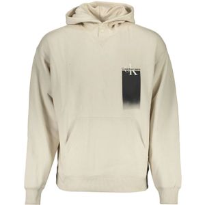 Calvin Klein, Heren, Sweatshirts & Hoodies, Beige, Maat: XL Katoen,