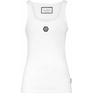Philipp Plein, Dames, Tops, Wit, Maat: 2XL Modal,