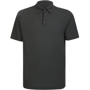 Zanone, Heren, Tops, Groen, Maat: L Katoen,