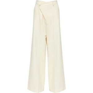 MM6 Maison Margiela, Dames, Broeken, Beige, Maat: 3XS Zijde,