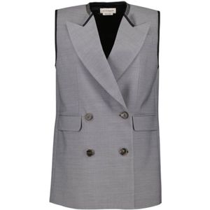 Alexander McQueen, Dames, Jassen, Grijs, Maat: XS Wol,