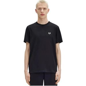 Fred Perry, Heren, Tops, Zwart, Maat: S Katoen,