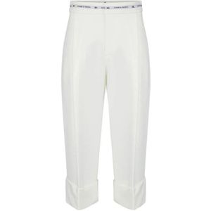 Elisabetta Franchi, Dames, Korte broeken, Beige, Maat: XS Poliester,