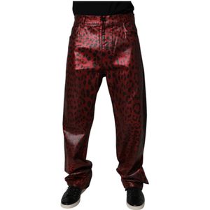Dolce & Gabbana, Heren, Jeans, Rood, Maat: M Denim,