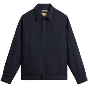 Woolrich, Heren, Jassen, Blauw, Maat: S Wol,