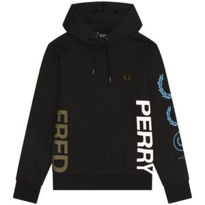 Fred Perry, Heren, Sweatshirts & Hoodies, Zwart, Maat: S