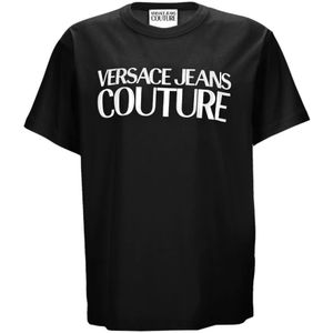 Versace Jeans Couture, Heren, Tops, Zwart, Maat: XS Katoen,