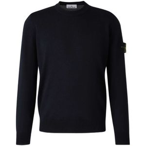 Stone Island, Heren, Truien, Blauw, Maat: L Wol,