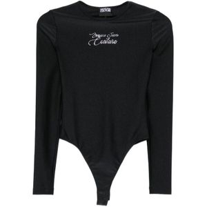 Versace Jeans Couture, Dames, Tops, Zwart, Maat: L